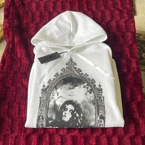 brand new widow hoodie pure white size medium oversized super soft tags attached